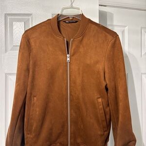 Zara Brown Bomber Jacket